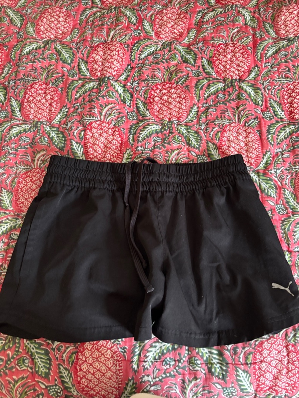 Puma Black Women's Drawstring Athletic Shorts